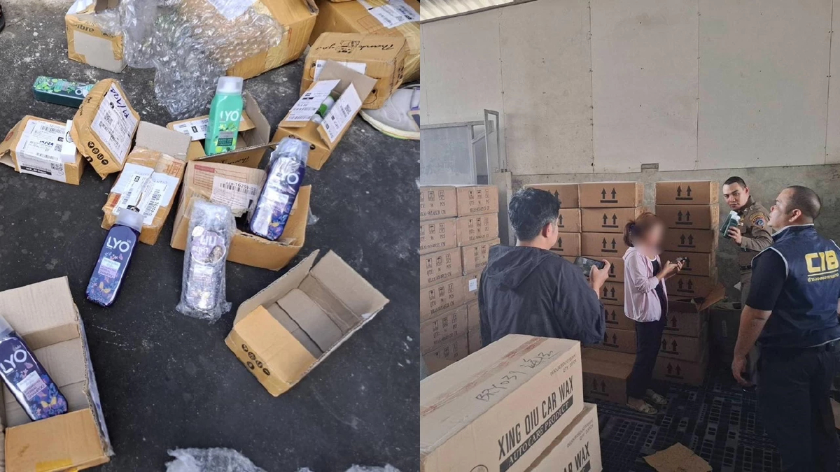 ทลายโกดังของปลอม ยึดแชมพูแบรนด์ดัง 1 แสนชิ้น มูลค่า 10 ล้าน