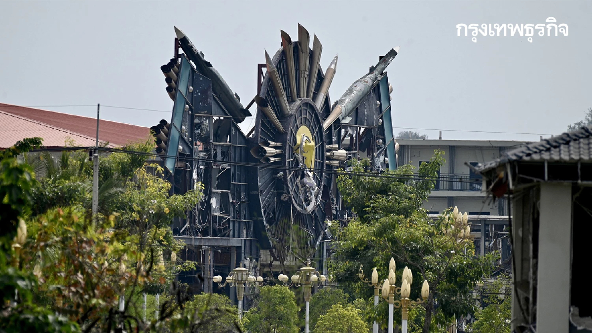 โดนแล้ว เปิดภาพซาก 'เคเคปาร์ค' ฐานทัพแก๊งคอลเซ็นเตอร์ ถูกถล่มยับ