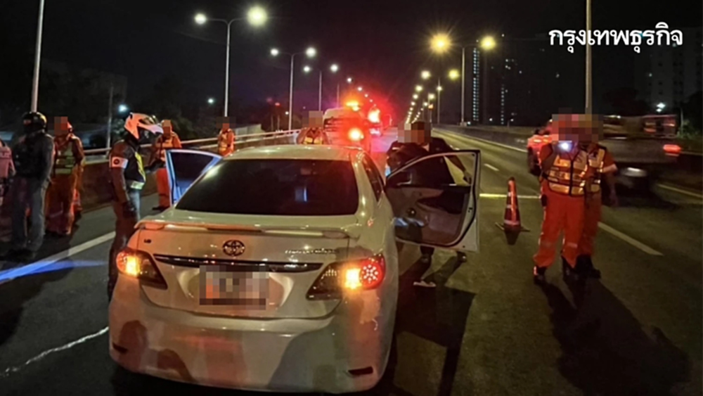 รถติดมาก ยิงกันตาย บนทางด่วนศรีรัช ด่านประชาชื่น เสียชีวิต 1 ราย