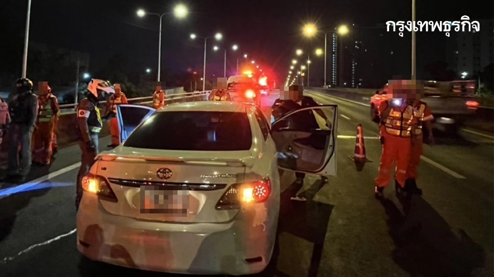 รถติดมาก ยิงกันตาย บนทางด่วนศรีรัช ด่านประชาชื่น เสียชีวิต 1 ราย