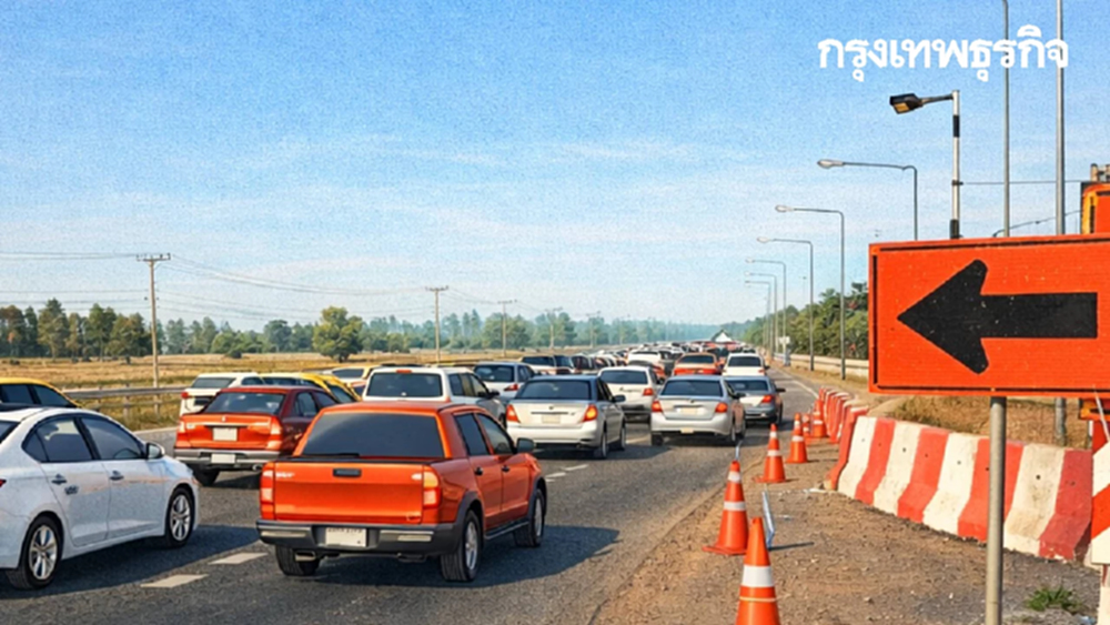 ตำรวจทางหลวง แนะทางเลี่ยงขึ้นเหนือ เนื่องจาก ทล.1 ก่อสร้างหลายจุด