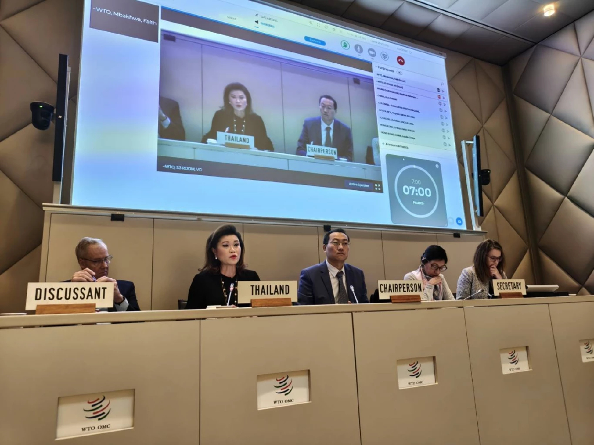 ไทยย้ำบนเวที WTO หนุนระบบการค้าพหุภาคีภายใต้กฎเกณฑ์ของ WTO