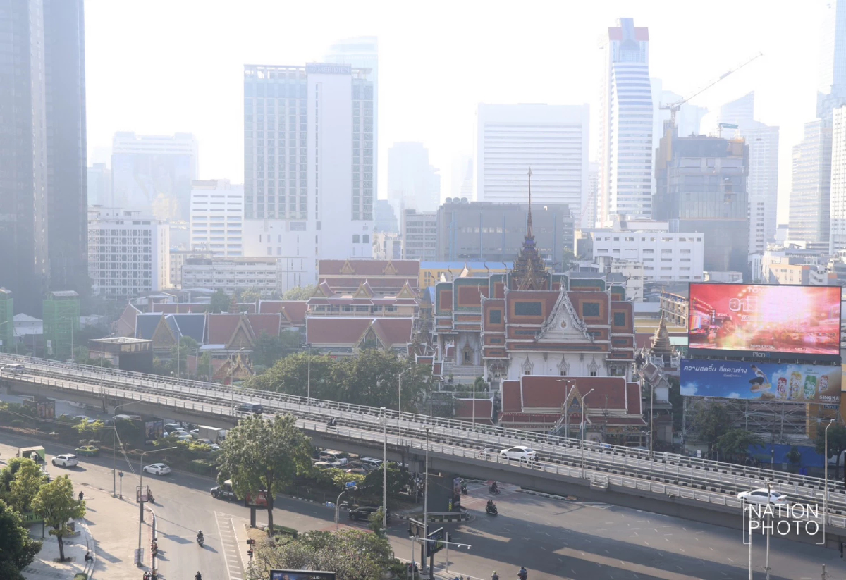 PM 2.5 กรุงเทพฯ พุ่งเกินมาตรฐาน 62 พื้นที่ขึ้นระดับสีส้ม เขตบางรักสูงสุด 