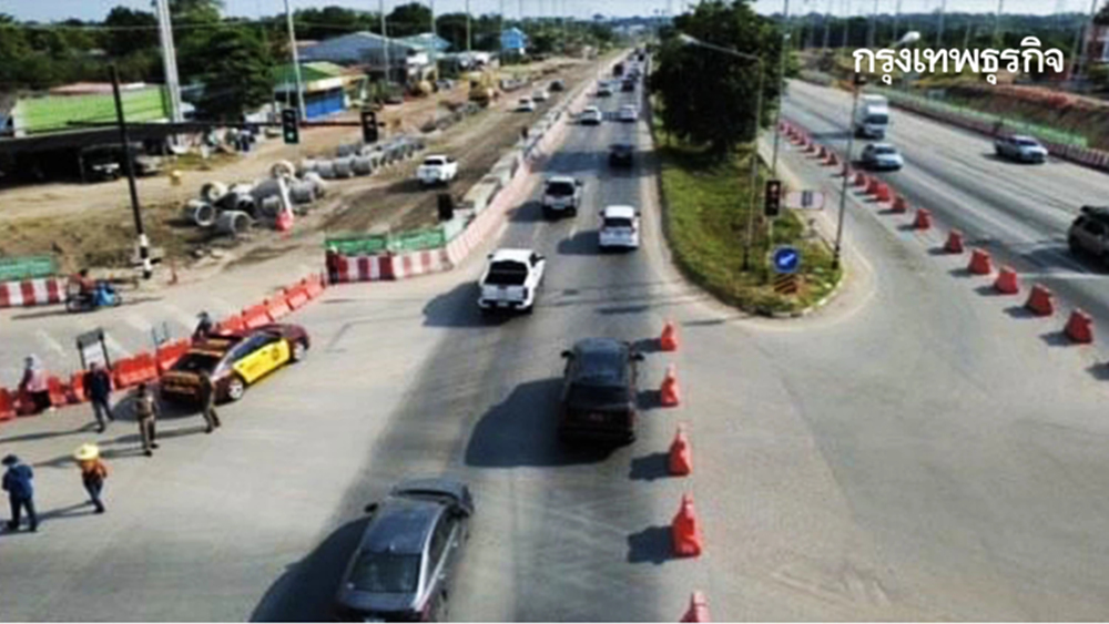ปิดถนน แยกหางน้ำสาคร รับมือทัพ รถเข้ากรุงเทพ เช็กจุดเลี่ยง ทางลัด