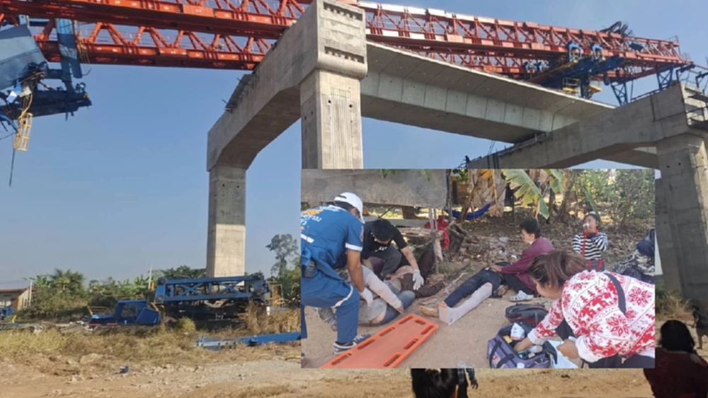 สั่งด่วน ตร.ลุยสีคิ้ว เครนถล่มหล่นทับรถไฟ ช่วยปชช.-เก็บหลักฐาน