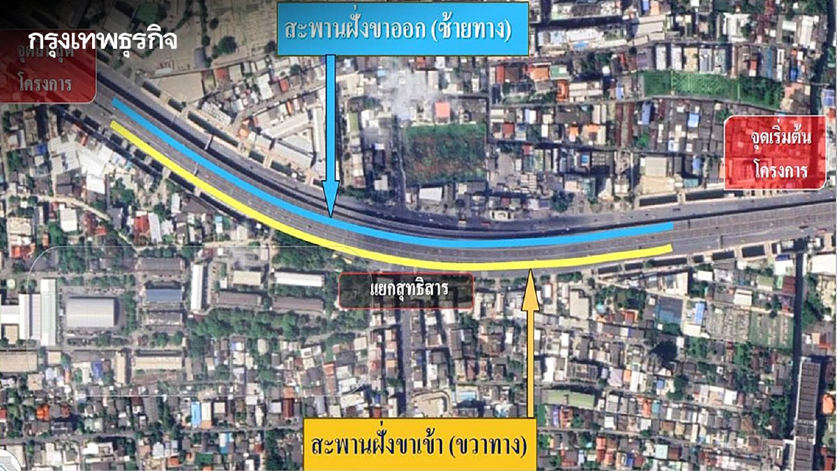 เริ่มวันนี้! ปิดการจราจรชั่วคราว บริเวณสะพานเหล็กคู่ขนานข้ามแยกสุทธิสาร