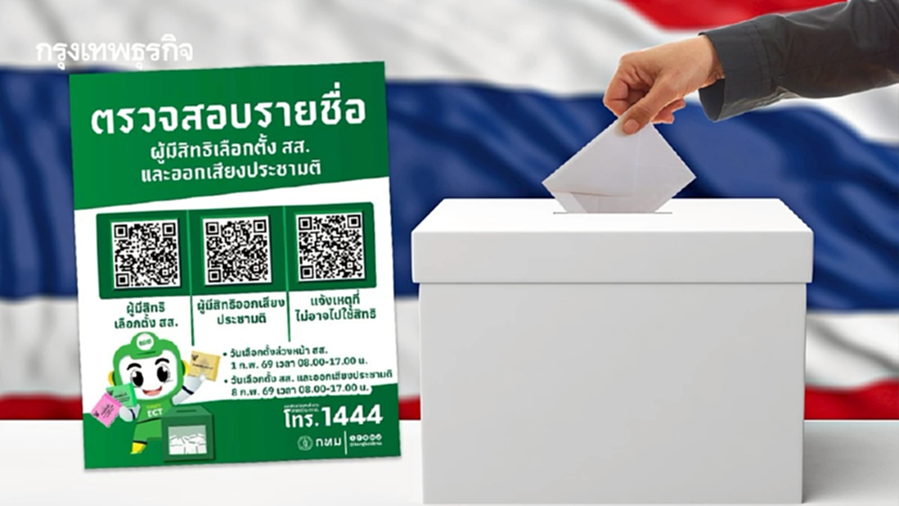 เช็กสิทธิเลือกตั้ง 2569 ดูรายชื่อ เลือกตั้ง ส.ส. ออกเสียงประชามติ