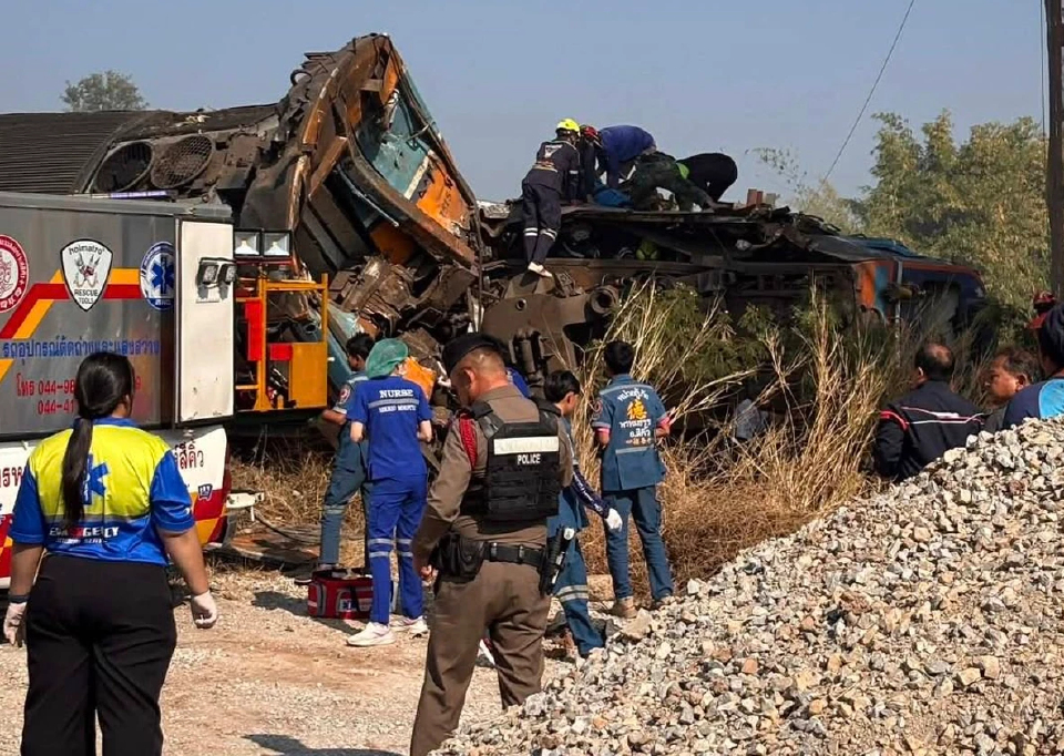 คืบหน้า เหตุเครนถล่มทับรถไฟสีคิ้ว ล่าสุด ยอดดับ 29 บาดเจ็บ 67 ราย