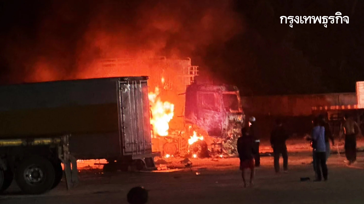 ด่วน! คนร้าย ลอบวางระเบิด เผารถพ่วง คาโกดังปาเสมัส อ.สุไหงโก-ลก