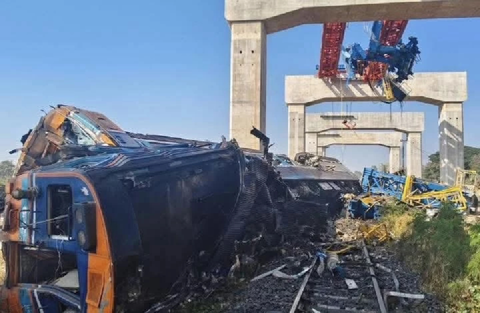 รฟท.เร่งสอบเครนถล่ม งานสร้างไฮสปีดใต้สัญญารับเหมา 'อิตาเลียนไทย'