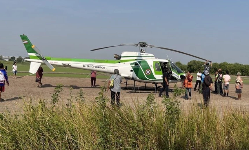 กรมฝนหลวง แจง ฮ.ลงจอดฉุกเฉิน แค่บินทดสอบหลังซ่อม ไม่ใช่อุบัติเหตุ