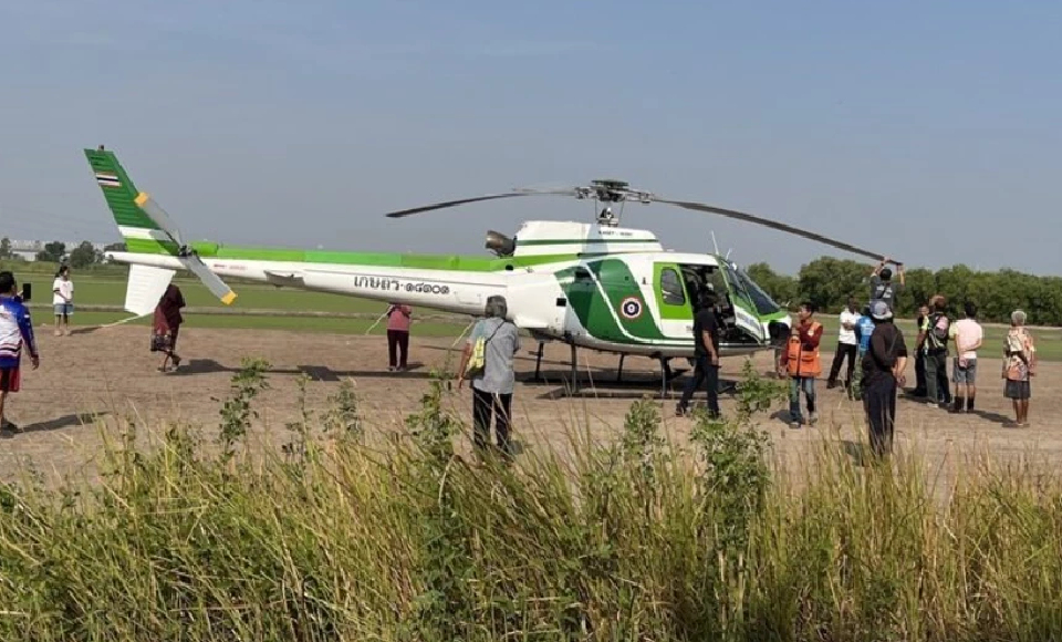กรมฝนหลวง แจง ฮ.ลงจอดฉุกเฉิน แค่บินทดสอบหลังซ่อม ไม่ใช่อุบัติเหตุ