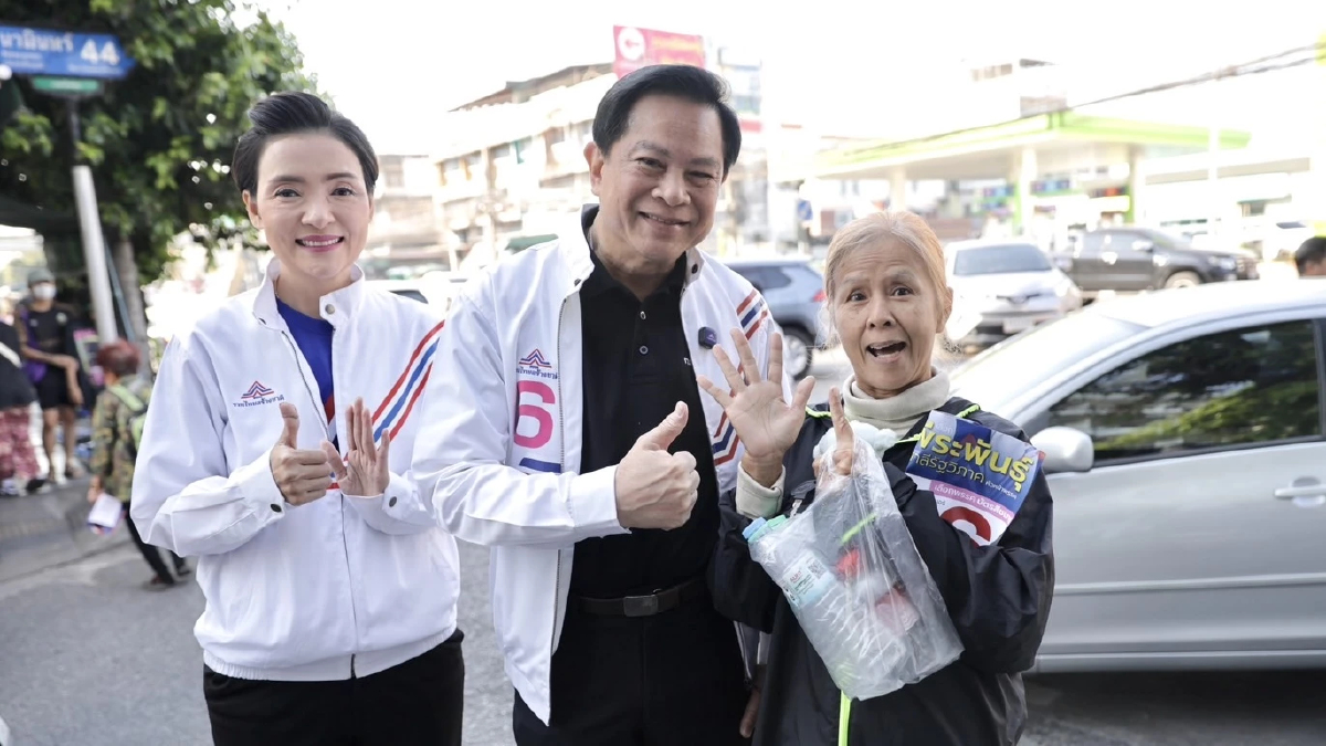 ‘พีระพันธุ์’เดินสายหาเสียง เยือนสันติอโศก ชู เบี้ยสูงอายุ1,500