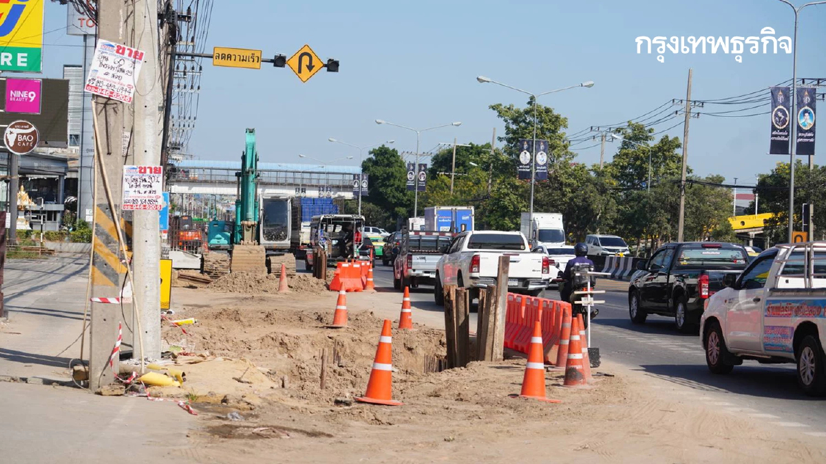 รถติดแล้ว กระทบคนรังสิต เช็กเส้นทาง ปิดถนน เลียบถนนรังสิตนครนายก