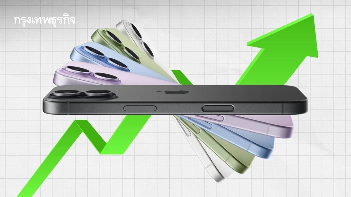 ยอดขาย Apple พุ่งขึ้น 16%  โทรศัพท์มือถือ iPhone ขายกระฉูด