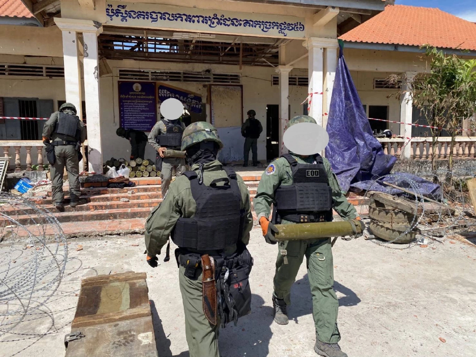 'นาวิกโยธิน' พบคลังแสงกัมพูชา ซุกกาสิโนทมอดา เครื่องยิงRPG-กระสุนอื้อ