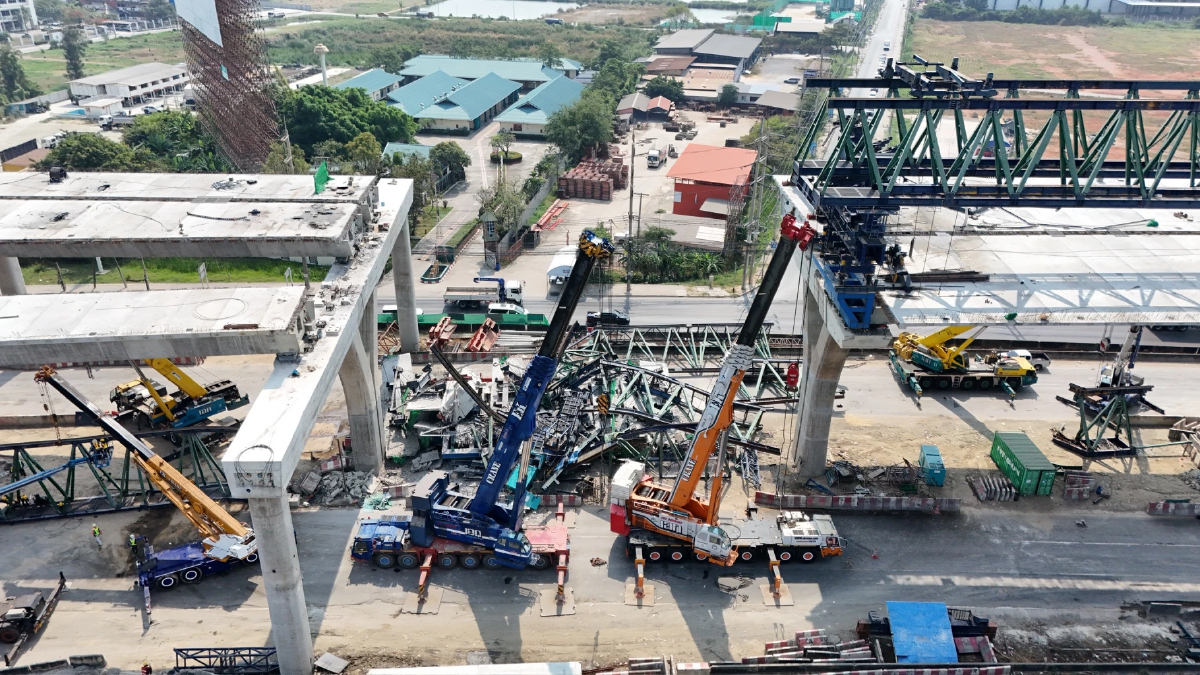 ทล. ผนึกกำลัง วสท. รื้อย้ายโครงสร้างเหล็ก LG จุดเกิดเหตุพระราม 2