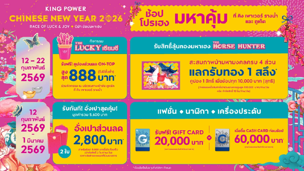 ปีม้า ช้อปมหาเฮง! คิง เพาเวอร์ ชวนฉลองตรุษจีน กับแคมเปญ RACE OF LUCK & JOY
