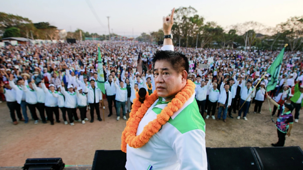 ‘ธรรมนัส’ ปราศรัยใหญ่เวทีสุดท้ายพะเยา มั่นใจ ‘กล้าธรรม’ กวาด60สส.พลัส