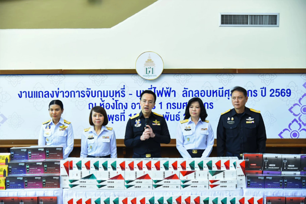 ‘ศุลกากร’ กวาดล้างใหญ่ จับบุหรี่-บุหรี่ไฟฟ้าเถื่อนพุ่ง 169 ล้าน