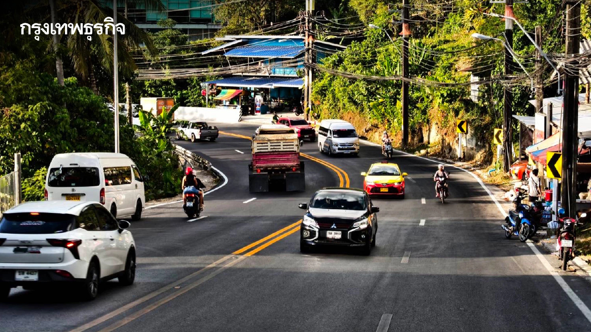 เปิดให้สัญจรแล้ว ทล.4030 ภูเก็ต แก้จุดเสี่ยงทางโค้งอันตราย เดินทางสะดวก ปลอดภัย