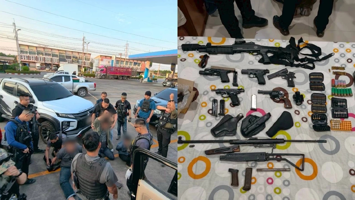 จับแก๊ง 'บุตรชายนายพล' ค้าปืนเถื่อนออนไลน์ ค้นห้องเจอคลังแสง