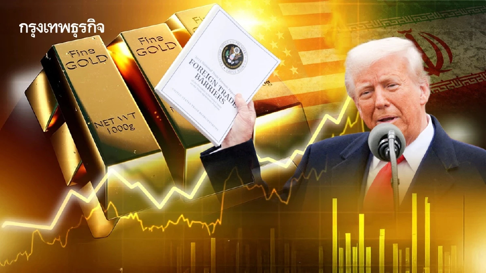 ราคาทองคำโลกดีดขึ้น จากสงครามอิหร่านยกระดับ ดอลลาร์อ่อนค่า