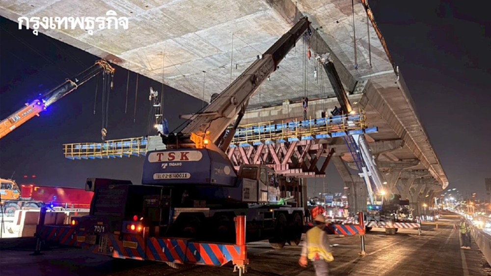 เปิดแล้ว 'ถนนพระราม 2' คืนผิวจราจรทางหลัก M82 ตอน 7 หลังเหตุเครนถล่ม