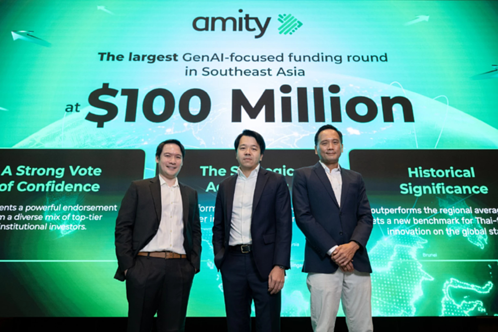 Amity ปิดระดมทุน 100 ล้านดอลลาร์ ดัน AI องค์กร ขยายตลาดยุโรป-อาเซียน