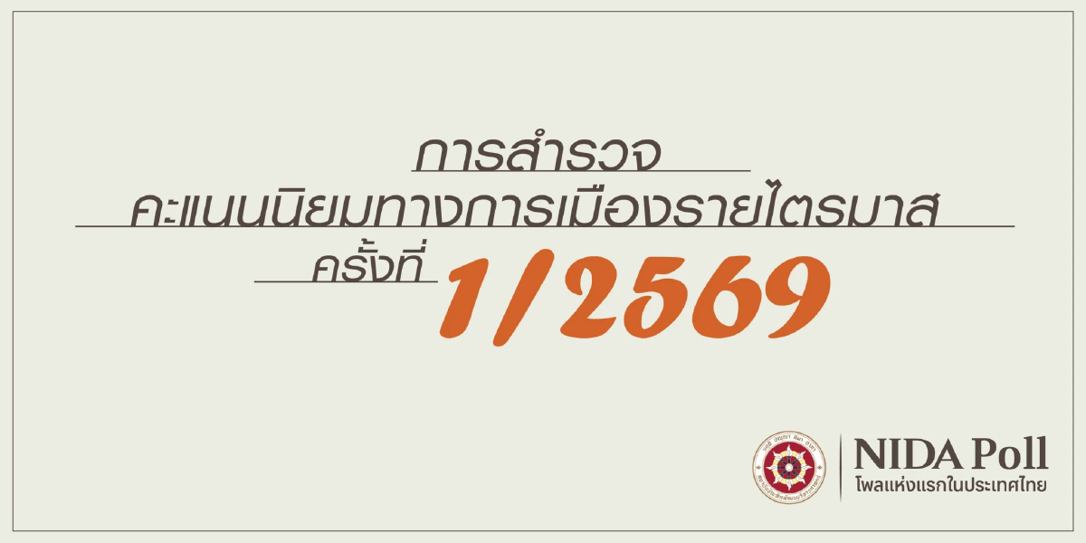 'นิด้าโพล' เผยความนิยมการเมืองไตรมาสแรก 'ณัฐพงษ์-ปชน.' คะแนนนำ