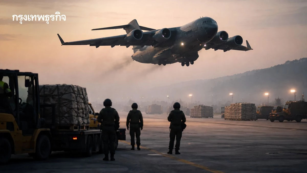 เครื่องบินทหารสหรัฐบินออกจากเกาหลีใต้ ขนอาวุธไปสมรภูมิอิหร่าน