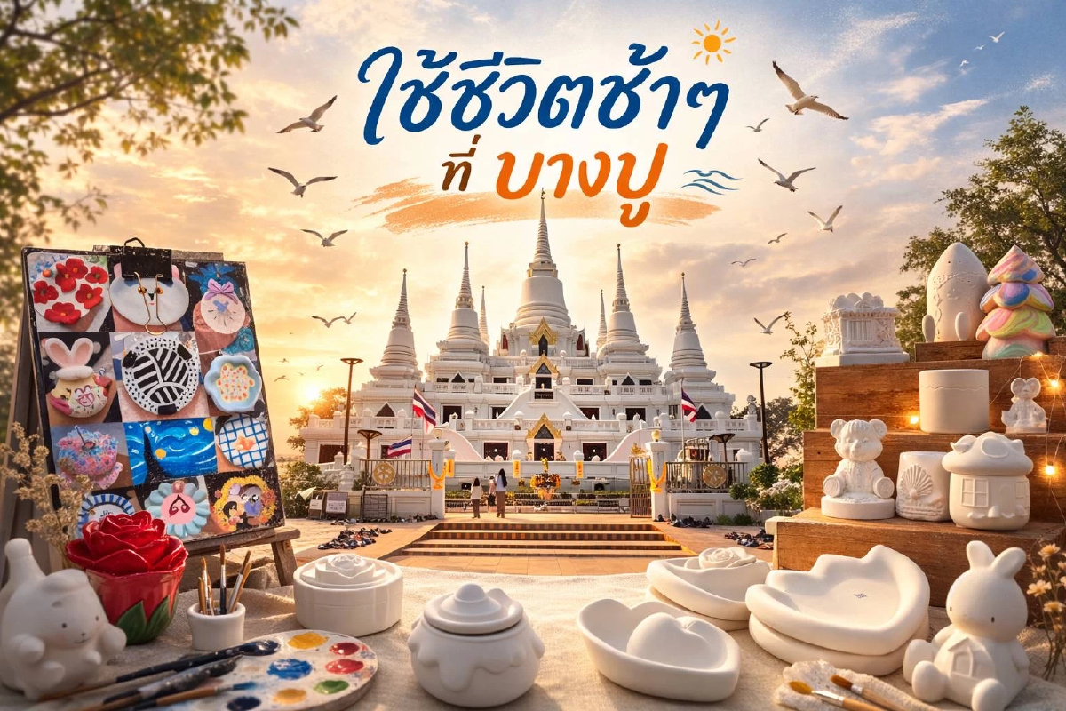 ใช้ชีวิตช้าๆ ที่ 'บางปู' วันสบาย แวะทำ DIY เข้าวัด เติมบุญ เติมพลังใจชีวิต