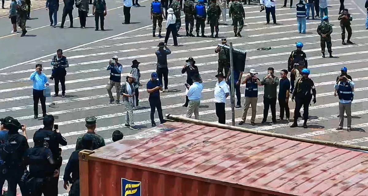 ทร.โต้ กัมพูชา วางตู้คอนเทนเนอร์ ไม่ละเมิดอธิปไตย ย้ำ ปฏิบัติตามข้อตกลง