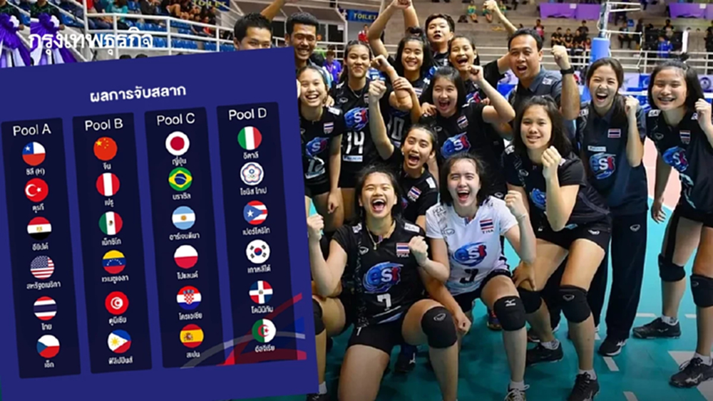 ทีมชาติไทย เจอใคร สรุปผลจับสลาก วอลเลย์บอลหญิง U17 ชิงแชมป์โลก 2026