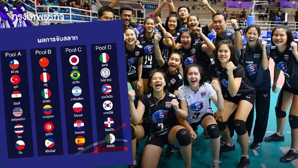 ทีมชาติไทย เจอใคร สรุปผลจับสลาก วอลเลย์บอลหญิง U17 ชิงแชมป์โลก 2026
