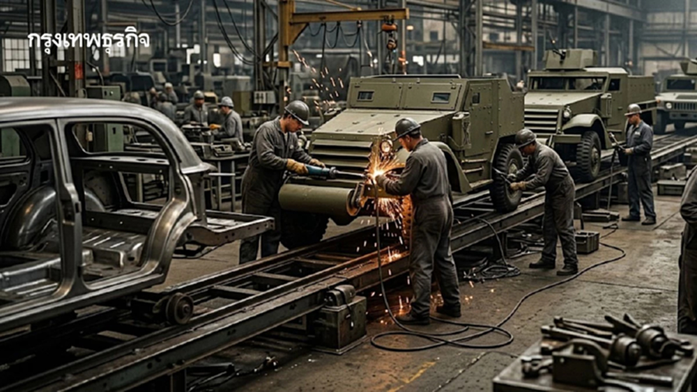 สหรัฐดึง 'ค่ายรถยนต์อเมริกัน'  หัน 'ผลิตอาวุธ' หนุนช่วงสงคราม
