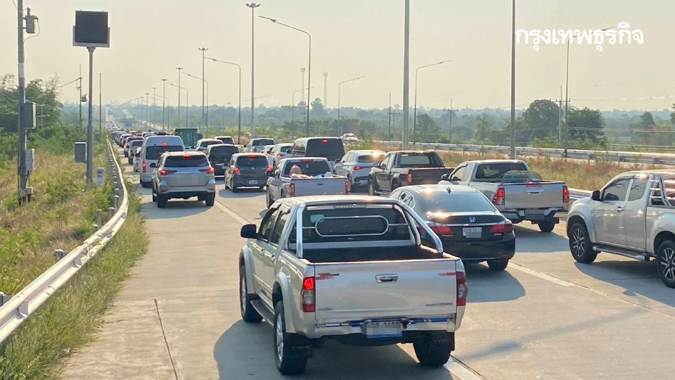 รถติดมาก ถนนมิตรภาพ มอเตอร์เวย์ M6 เช็กเส้นทางกลับบ้านสงกรานต์ 69
