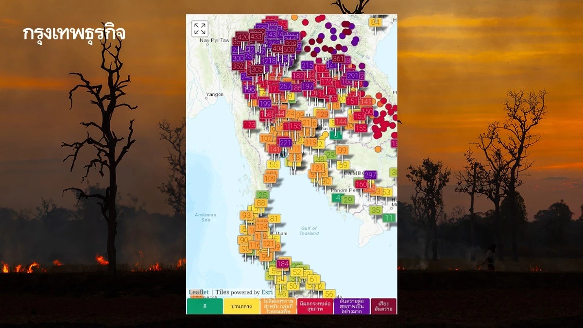 เผาป่า–เกษตรพุ่ง ทำสถิติใหม่ PM2.5 คลุมประเทศ นักวิชาการเร่งกฎหมายอากาศสะอาด
