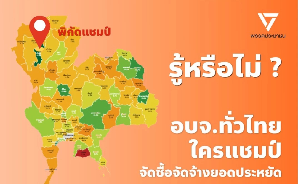 ปชน.แฉงบจัดจ้าง อบจ.ทั่วไทย 4 หมื่นล. 3 จังหวัดใช้เจาะจงเกิน 80%