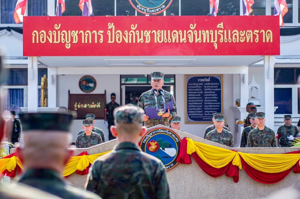 ผบ.ทร.ตรวจความพร้อมรบ กปช.จต. พบ กัมพูชา เสริมกำลังทางบก-ทะเล ต่อเนื่อง