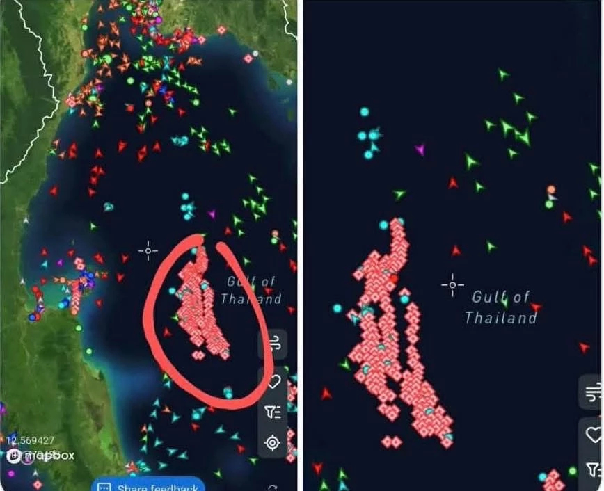 ศรชล. แจงปม เรือนับ 100 ลอยลำ ที่แท่นผลิตพลังงานในทะเล  ไม่ใช่สถานีเติมน้ำมัน