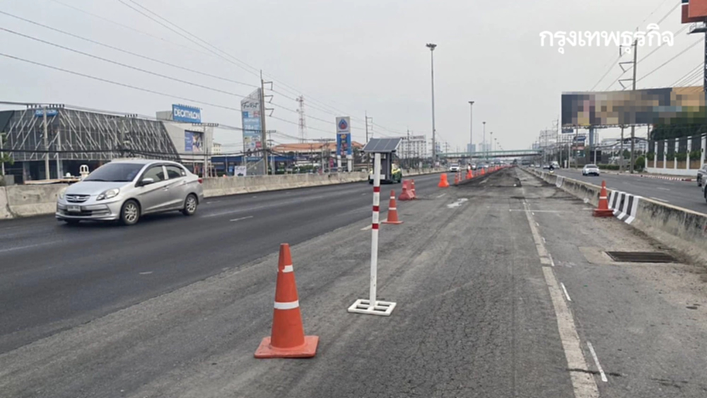 ปิดถนนพหลโยธิน กระทบคนปทุมธานี 26 วัน ช่องทางด่วนขาเข้า ระวังรถติด