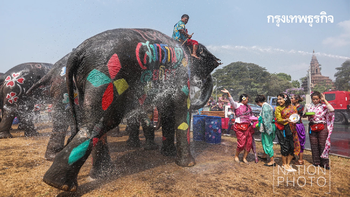 พลังซอฟต์พาวเวอร์ ทัพช้างแสนรู้ บุกกรุงเก่า เล่นน้ำสงกรานต์ 2569