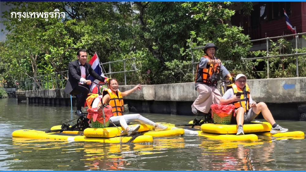 ท่องเที่ยววิถีใหม่ ปั่น ‘จักรยานน้ำ’ คลองบางหลวง ฟื้นฟูสายน้ำ