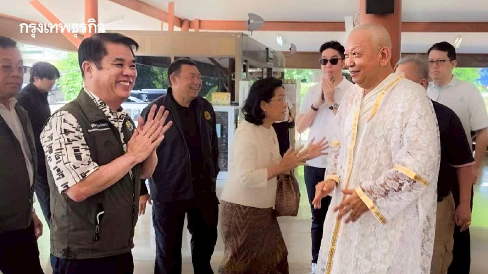 “สุริยะ” ออกจาก รพ. ปุ๊บ โผล่อนุโมทนาบุญงานบวช อธ.ฝนหลวง ทันที