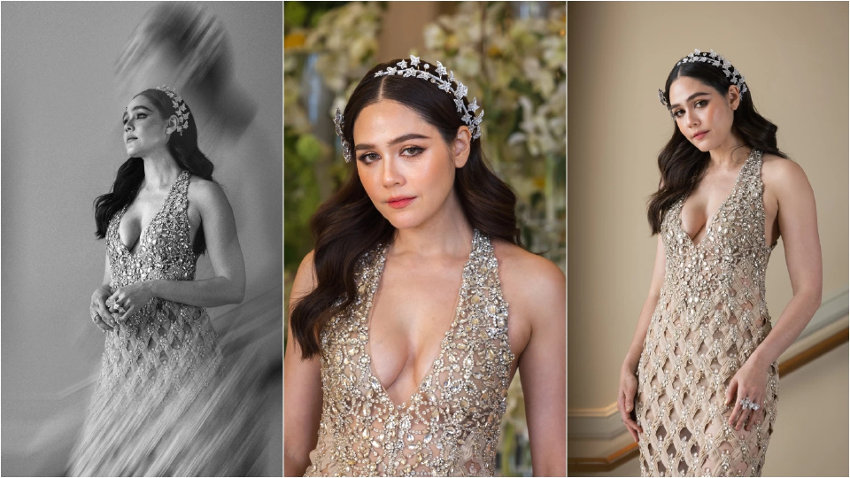 ลุคที่ 2 'ชมพู่ อารยา' พรมแดง Cannes 2026 พร้อมไฮจิวเวลรี่ Boucheron