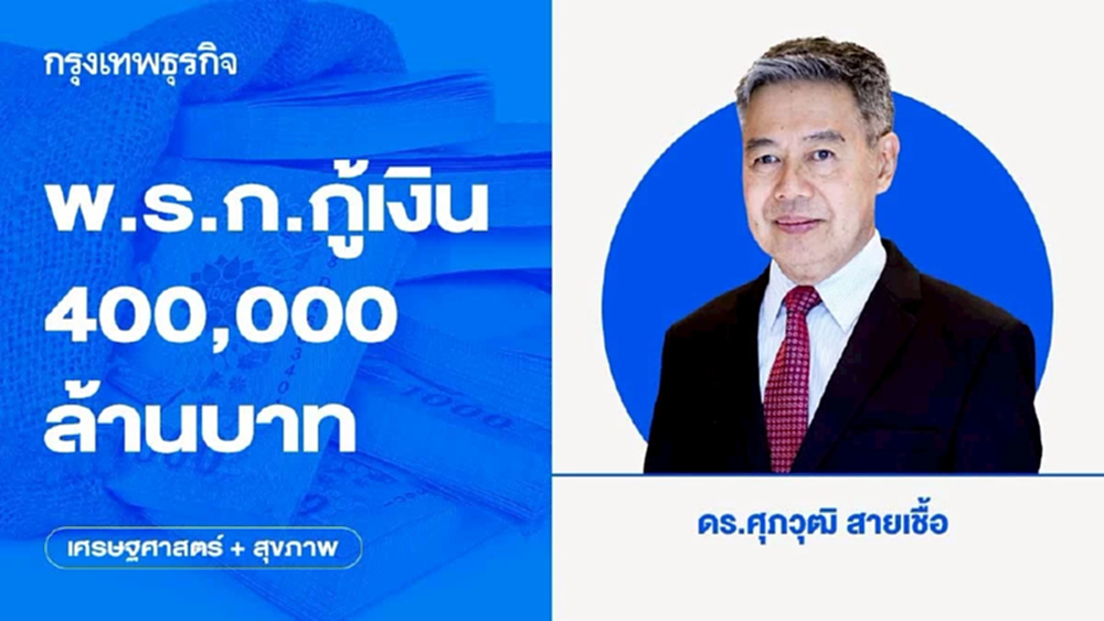 พ.ร.ก.กู้เงิน 400,000 ล้านบาท