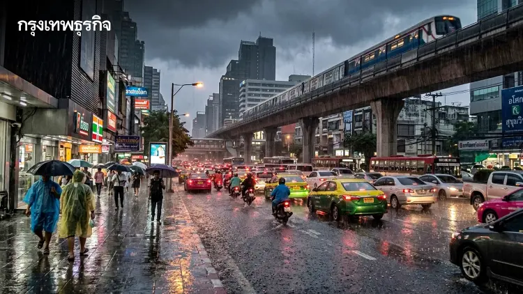 กทม. อ่วมฝนถล่มเย็นนี้ อุตุฯเตือน อากาศแปรปรวน ฝนตกหนัก ลมแรง 7-10 พ.ค.