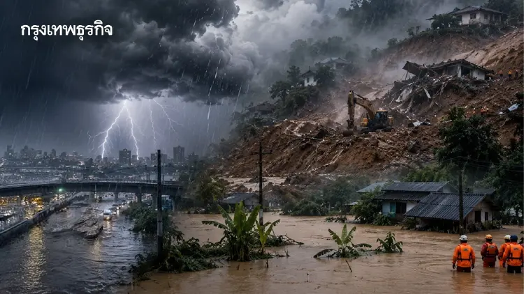 เช็ก 71 จังหวัด มรสุมแรง ฝนตก 5 วันต่อเนื่อง เสี่ยงน้ำท่วมฉับพลัน-ดินถล่ม