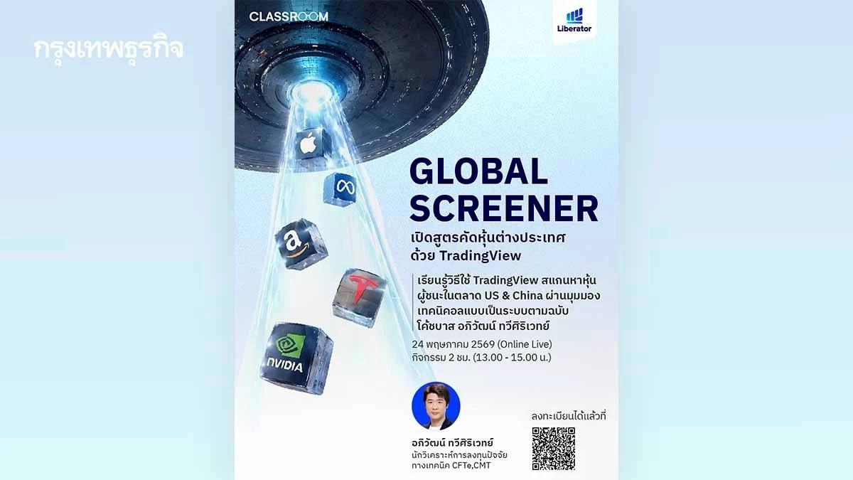 บล. ลิเบอเรเตอร์ เปิดเวิร์กชอป  “Global Technical Screener”